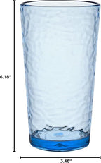 KLIFA- NICE- 20 ounce, Acrylic Highball Drinking Glasses, Stackable Plastic - Image 8