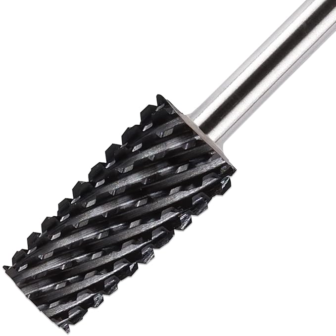PANA Tapered Barrel Carbide 3/32" Shank Size - (Black, Coarse Grit) - Fast remove Acrylic or Hard Gel Nail Drill Bit for Manicure Pedicure Salon Professional or Beginner