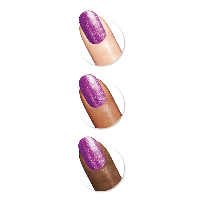 Sally Hansen Insta-Dri Crystal Nail Polish | Quick Dry, Long Lasting, Streak-Free Shine | Opaque, Shimmery | 120 Party Prism | Holographic Lilac Nail Color