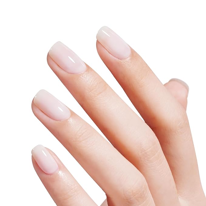 AILLSA Milky White Gel Nail Polish Nude Gel Polish Natural Color Translucent Jelly Gel Polish Soak Off U V Clear Coat Gel Neutral Nail Art French Manicure at Home 0.51 Fl Oz /GB07