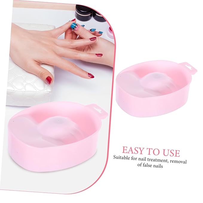 1pc Pink Single-layer Soaking Bowl for Nail Care and Manicure Nail Removal Container for Cuticle Softening and False Removal Suitable for Home Salon Use
