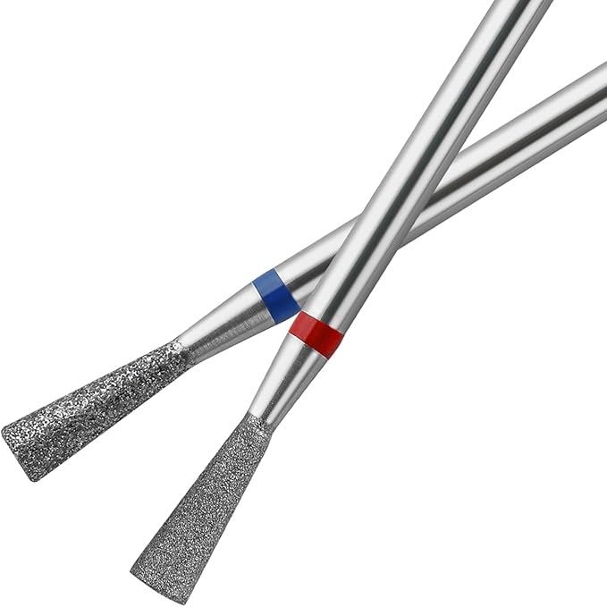 2Pcs Diamond Nail Drill Bits Carbide Conical Micro Cuticle Remover Bit Russian Electric File Bits for Under Nail Dead Skin Cleaning Cuticle Remove Nail Art Design Manicure and Pedicure