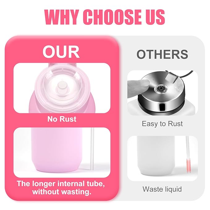 NXJ INFILILA 1080PCS Lint Free Nail Wipes Kit, Pink Gel Nail Polish Remover Set with 1PCS Acetone Pump Dispenser Bottle 200ml(6.8oz) for Professional Soak Off Gel Polish Remover