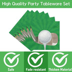 Rakuto Golf Party Decorations 96PCS Plates Napkins Forks Tableware | Golf - Image 4