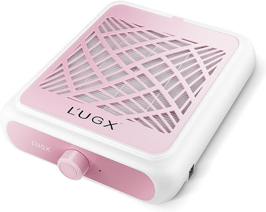 L'UGX Professional Nail Dust Collector with 2 Reusable Filter, 650 PA Dust Collector for Nails Fan Extractor Powerful Suction Vacuum Dust Collector Nail Tech, Perfect for Home Salon Use