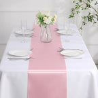 Manyshofu Blush Pink Satin Table Runner 12x72 - Image 4
