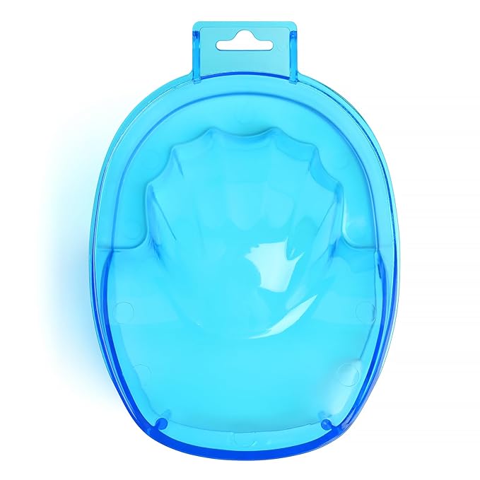 Blue siyuwuro Nail Spa Soak Bowl Gel Polishing Remover Manicure Soaking Bowl Clear Acrylic Nail Soak Bowl Warm Water Bowl Hand Bowl With Handle Hand Care Tools (Blue)