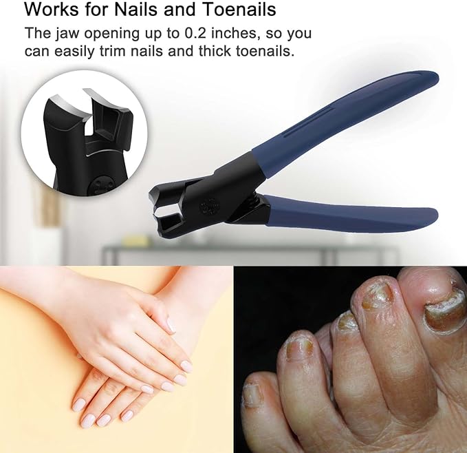 Nail Clippers for Men - Toenail Clippers for Thick Nails, Fingernail Clipper for Adult Men Women Seniors, Toe Nail Clippers