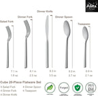 Alata Cube 20-Piece Forged Flatware Set, Service - Image 4