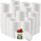 Fulmoon 100 Pack Paper Soup Containers by Fulmoon