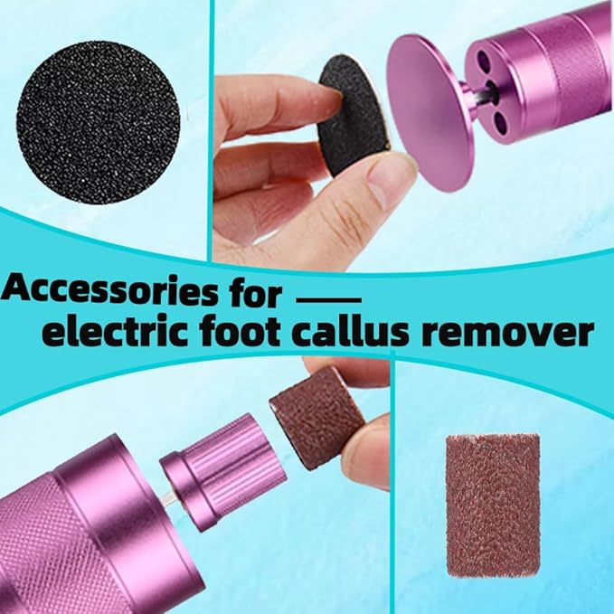 81 Replaceable Sandpaper Refill Discs 1.69" for Electric Foot File Callus Remover Hard Dry Dead Skin Removal (27 fine, 27 Medium and 27 coarse Grits)