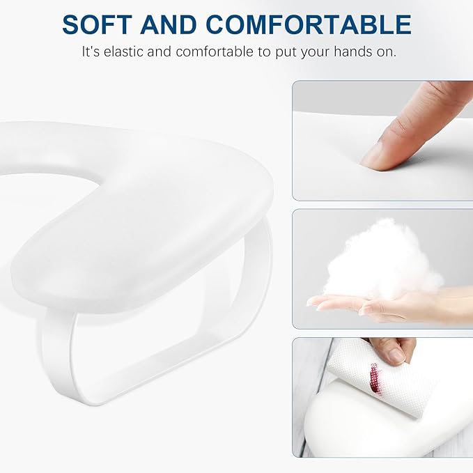 Arm Rest for Nails Tech Upgraded 10° Inclined, U-Shaped Manicure Nail Arm Rest Stand, Nail Armrest for Nail Tech Hand Rests, White