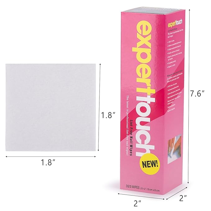 650 Pcs Lint Free Nail Wipes 2" x 2" Nail Polish Removers Cotton Pads and 20 Pcs Reusable Toes & Fingers Nail Soak Off Clips