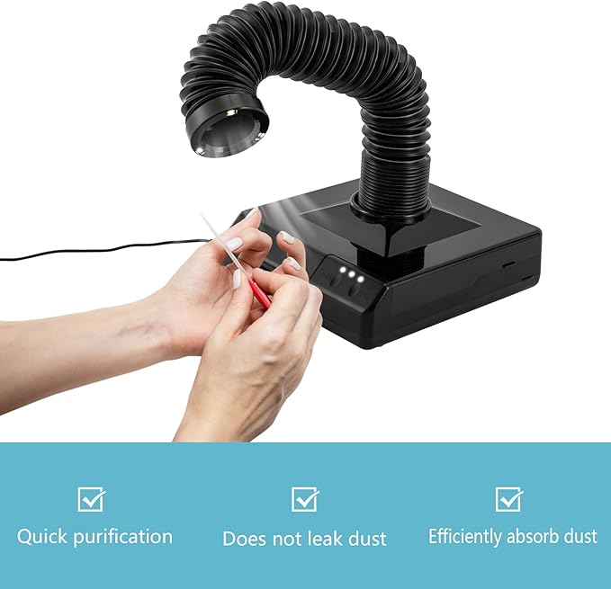 Countertop Vacuum Cleaner Dust Collector, Nail Art Manicure Dentist's Dust Clean Tool, Dust Collector Fan Vacuum Cleaner