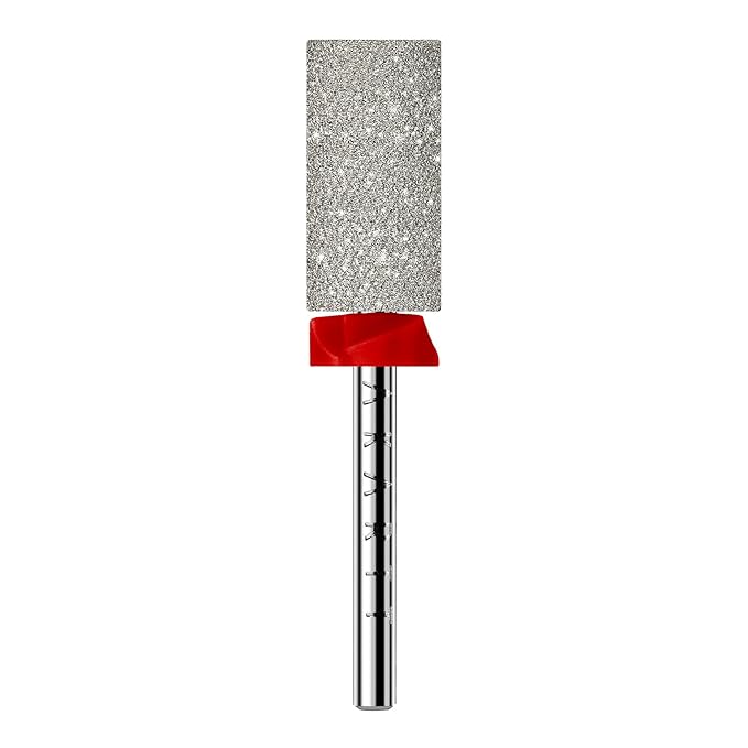 Makartt Nail Drill Bits - Large Barrel Carbide Diamond Sanding Buffer Bit for Nail Prep Cuticle Remove, Upgrade Drill Tips with Cross Teeth and Dust-Proof Ring for Manicure Salon, F #320 Grit