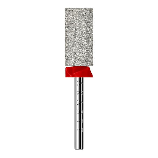Makartt Nail Drill Bits - Large Barrel Carbide Diamond Sanding Buffer Bit for Nail Prep Cuticle Remove, Upgrade Drill Tips with Cross Teeth and Dust-Proof Ring for Manicure Salon, F #320 Grit
