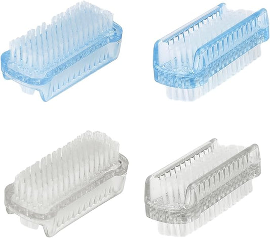 Nail Brushes for Cleaning Fingernails Nail Scrubber Brush Plastic Double-Sided Fingernail Cleaning Brush for Home, Office, Kitchen, Travel, and Gardening for Deep Cleaning （4 Pack）