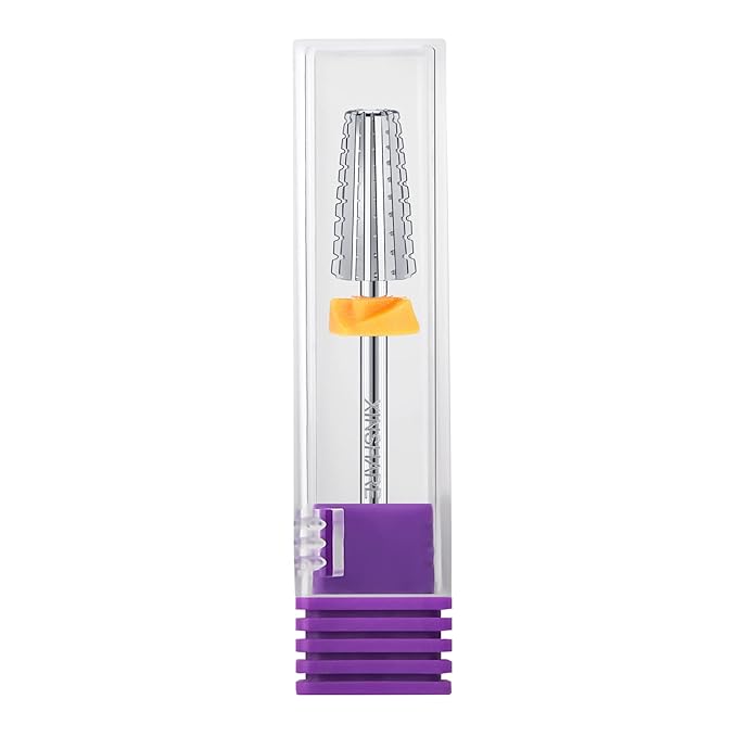 5 in 1 Nail Drill Bits 3/32" Carbide Bits Fast Remove Acrylic or Hard Gel Polishing Suitable for Manicure Pedicure Nail Art Cuticle Bits Both Left and Right Handed Two Way Rotate 2XC