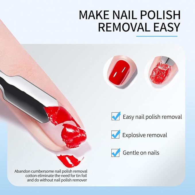 18ml Magic Remover Gel Polish - Quick Soak-Off Nail Polish Remover for Gel & Regular Polish, Easy Gel Nail Polish Remover for At-Home & Salon Use (1SET, 18ML)