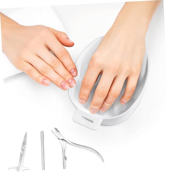 1pc Single-layer Nail Soaking Bowl for Manicure Care Nail Removal Bowl Suitable for Home and Salon Rectangular Design for Soaking Fingers and Softening Cuticles