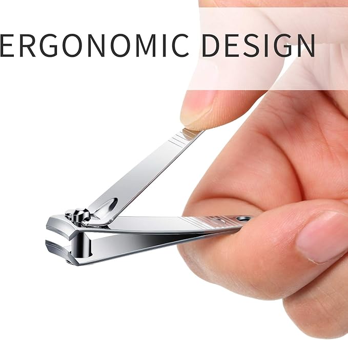 32 Pieces Stainless Steel Fingernail Nail Clipper Bulk Silver Portable Toenail Clippers Cutter Set (Pack of 2)