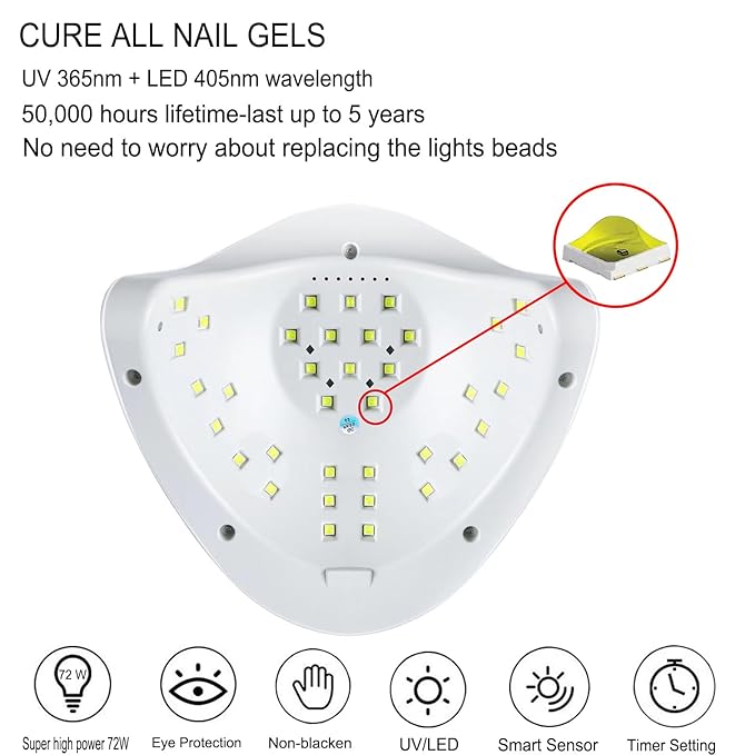 Upgrad 116 PCS Portable Electric Nail Drill Polish File Kit with 120W UV LED Nail Lamp Gel Manicure Dryer Lamp,Acrylic Nails Gel Polishing Shape Tools Supplies Set,Manicure Pedicure Nail Files DIY