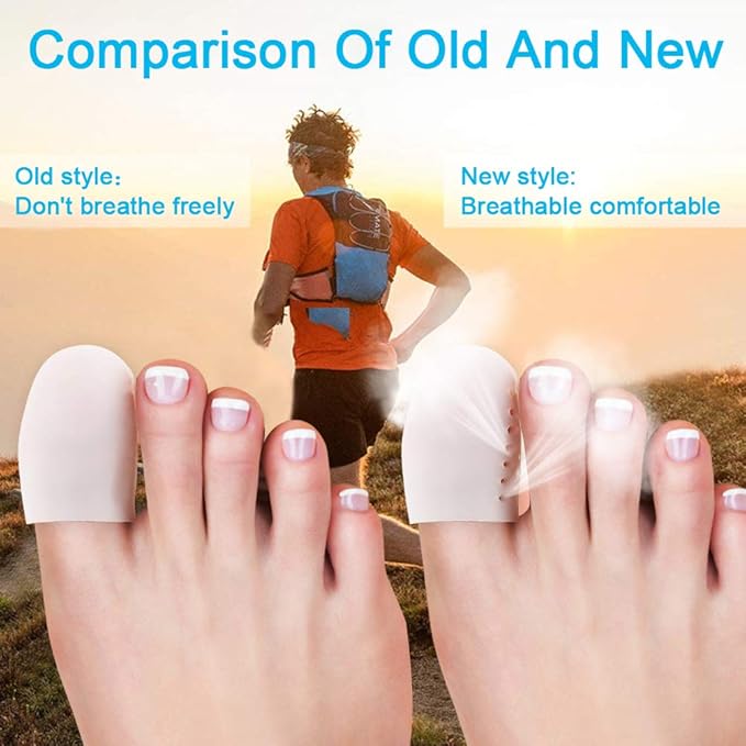 Big Toe Protectors, 10 Packs of Breathable Big Toe Caps, Silicone Toe Covers for Big Toe, Calluses, Blisters, Hammer Toe, Provide Pain Relief from Missing, Reduce Friction.