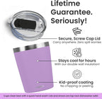 CUPKIN Stackable Stainless Steel Kids Cup Smoothie Tumbler, Powder Coated - Image 2