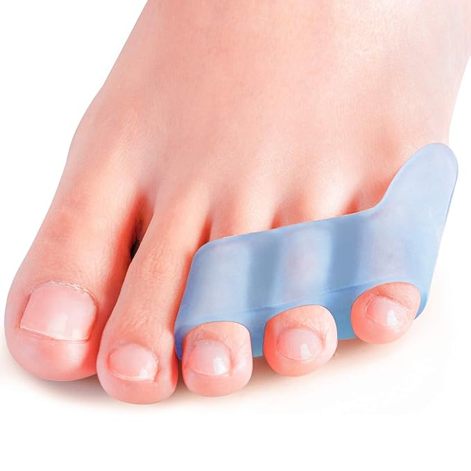 Toe Spacers, 5 Pairs Little Toe Separators Protector with 3 Loops for Curled Toes/Overlapping Toes/Foot Pain/Bunion Corrector and Bunion Relief for Men Women