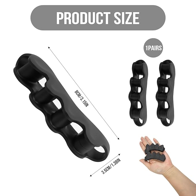 Toe Spacers - 2 Pcs Bunion Corrector, Toe Separators for Men & Women, Yoga Toes for Plantar Fasciitis, Hammer Toe Straightener, Foot Pain Relief