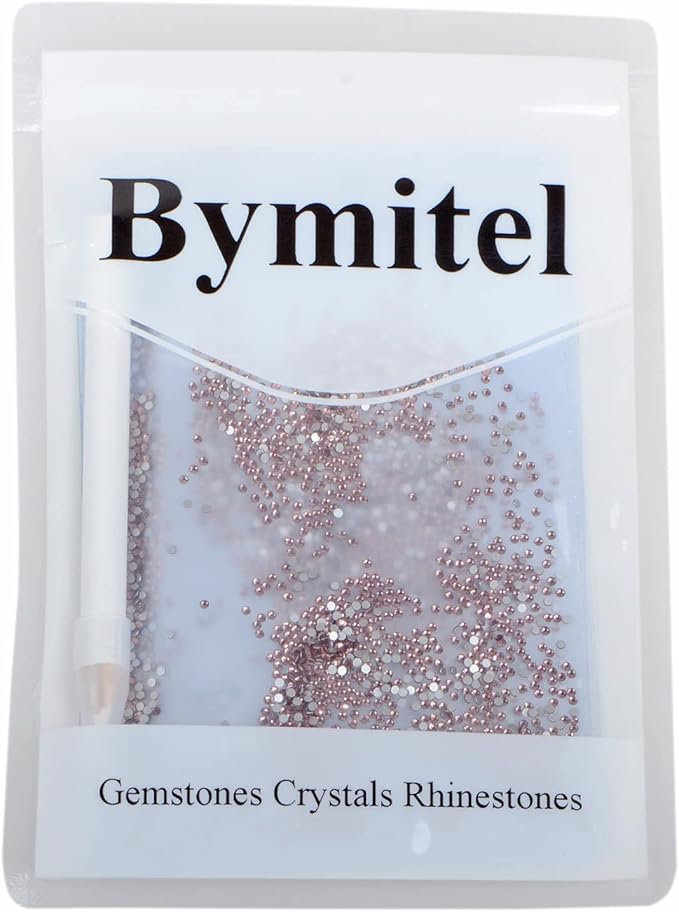 2880PCS Art Nail Rhinestones Non Hotfix Glue Fix Round Crystals Glass Flatback for DIY Jewelry Making with one Picking Pen (ss3 2880pcs, Lt. Amethyst)