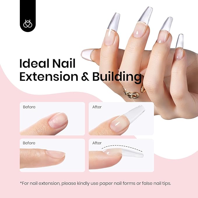 Beetles Hard Gel,Ivory Veil 1 oz 9 in 1 Nail Extension Sculpting Apex Building for Salon Professionals,Jelly White Builder Christmas Nails Gel,UV & LED Lamp Needed