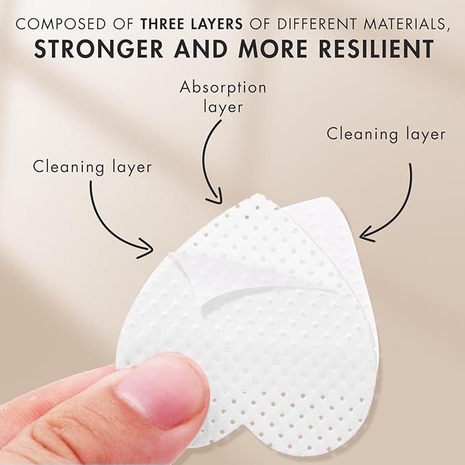 Eyelash Extension Glue Wipes 200 PCS Lint Free Nail Wipes Non-Woven Fabric Lash Glue Wipes Nail Polish Remover Wipes for Lash Extension Supplies (White)