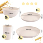 Wheat Straw Dinnerware Sets, Dish Sets - Image 8