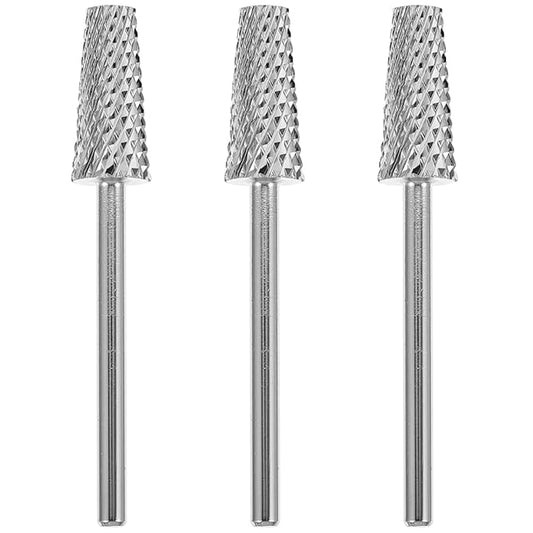 minkissy 3pcs Nail Art Tungsten Grinding for Manicure Lightweight and Sturdy Polishing Bit Multi-purpose Tool for Natural and Artificial Nails Easy Installation for Beginners