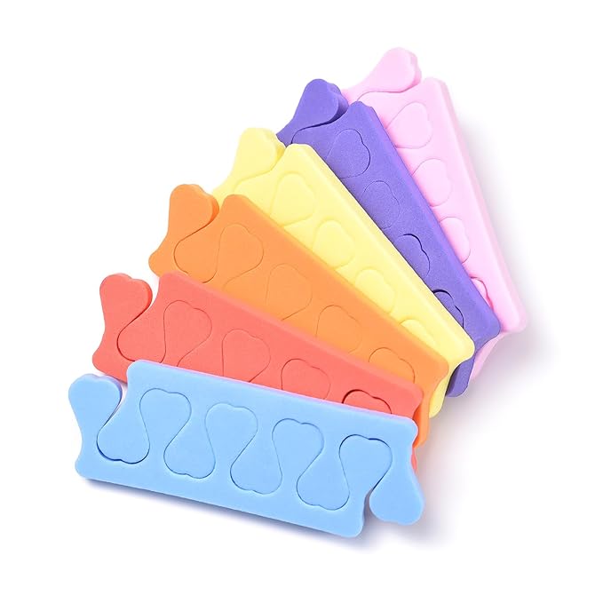 24pcs Toe Separators Set Colorful Heart Toe Separators Soft Durable Pedicure Tools for Feet Cute Design for Kids, Men and Women Spa & Pedicure & Manicure Tools