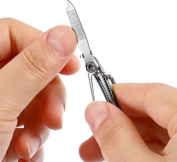 Bememo 12 Pcs Stainless Nail Clippers Set Fingernail Clippers and Toenail Cutter Tool Set, Men, Women, Elder, Home Travel Salon Care