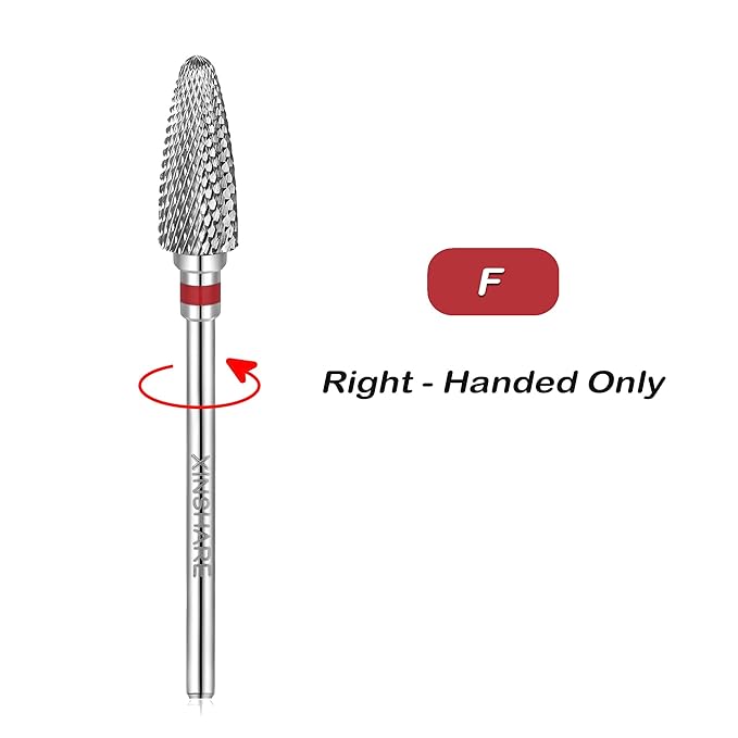 Nail Drill Bits 3/32" Carbide Professional Safety Tungsten Nail File Cone Drill Bit for Acrylic Nail Gel Cuticle cleaner Manicure Pedicure Nail Polishing, Beginner Salon,Fine