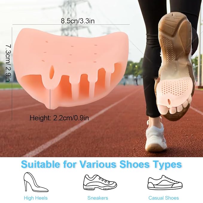 Silicone Toe Separators for Women & Men, Jaxbo 4 Pairs Toe Separators Bunion Corrector Cushion, Breathable Soft and Comfortable Gel Foot Cushions