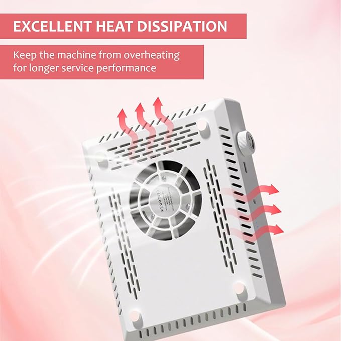 Professional Nail Dust Collector, Dust Collector Nail Tech with Reusable Filter, Powerful Vacuum Cleaner, Adjustable Speed Nails Extractor Vacuum for Acrylic Nails Polishing Manicure Salon, Low Noise