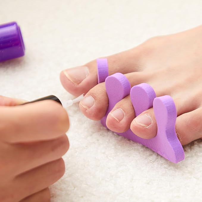 Mumufy 500 Pcs (250 Pairs) Sponge Toe Separators Pedicure Tool Kit Soft Toe Spacers for Pedicures Spreaders Finger Dividers for Women Men Feet Nail Manicure Toenails Art Painting Polish Spa(Colorful)