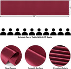 Burgundy Satin Table Runner, 12x108 Inches, 4 Pack | Premium Satin, Smooth - Image 7