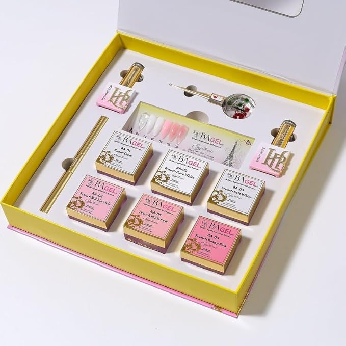 BA.GEL Paris French Builder Gel All-in-One Starter Kit for Nail Professionals, TPO FREE