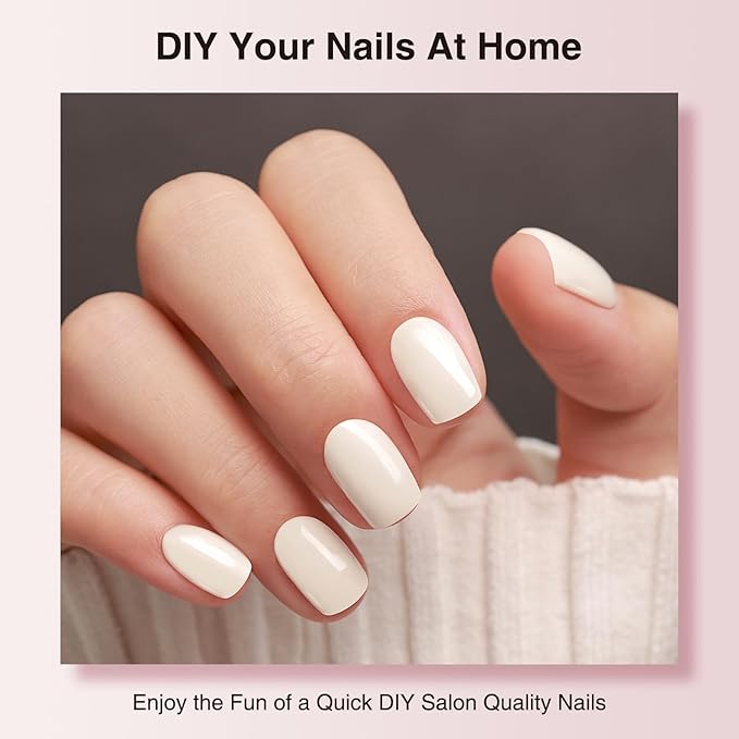Semi Cured Gel Nail Strips, 20 PCS Gel Nail Stickers Work with UV Light, Gel Nail Wraps, Salon Quality & Easy to Use - Moonlit Frost