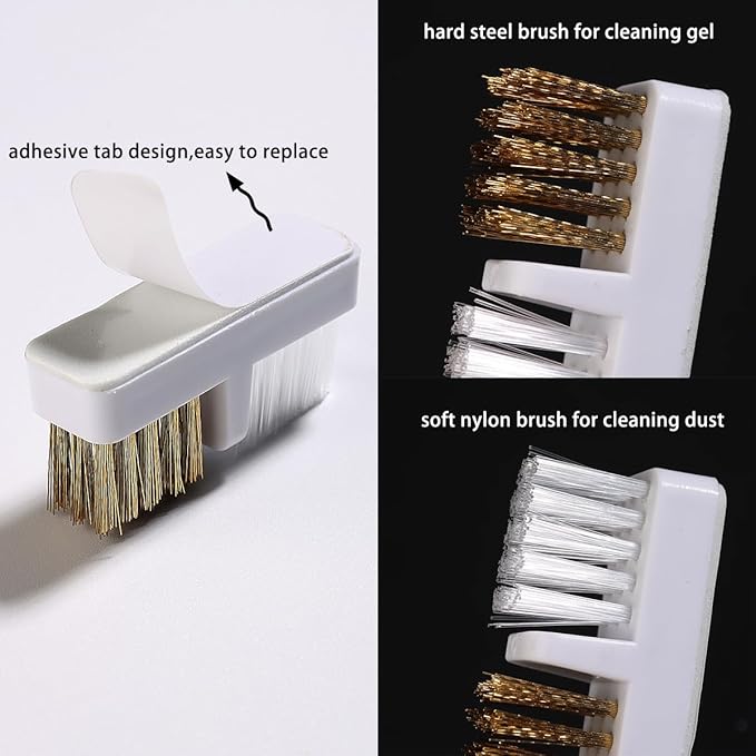 2 in1 Nail Drill Bit Holder and Nail Drill Bits Cleaner Brush Case, 24 Holes White Nail Drill Bit Holder Stand Display Organizer Dust Proof Storage Container Box Case Nail Tech Supplies