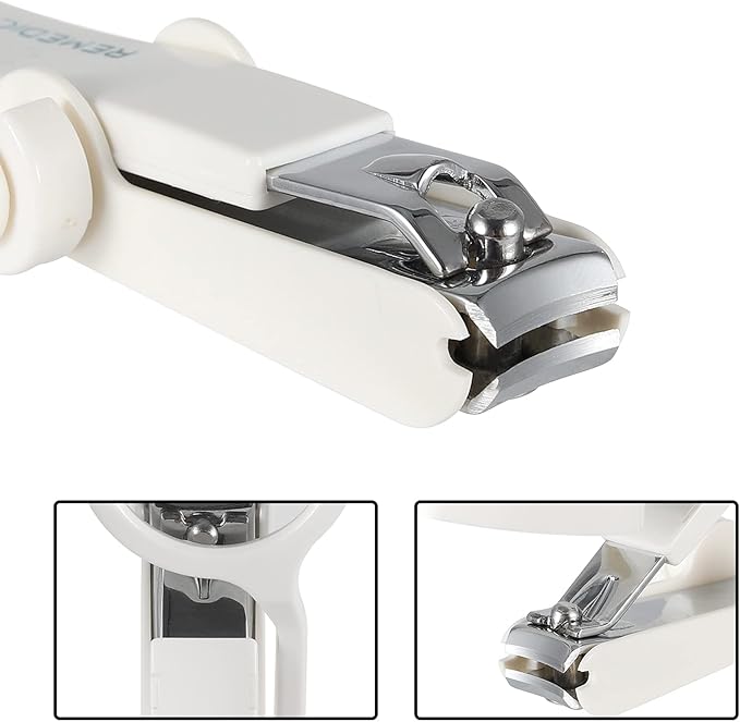 Remedic Extra Large Nail Clippers with Magnifier for Fingernails & Toenails – Arthritis-Friendly Grip - Perfect for Elderly & Low Vision Users – professional quality - sharp blades for precise cutting