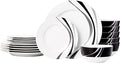 Amazon Basics 18-Piece Complete Kitchen Dinnerware Set, Microwave and by AmazonBasics