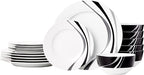 Amazon Basics 18-Piece Complete Kitchen Dinnerware Set, Microwave and by AmazonBasics