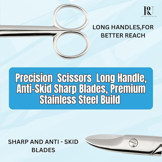Nail Scissors Stainless Steel for Toenail Scissors Made in Germany for Precise Cutting of thick nails Pedicure Scissor for Manicure Pedicure & Ingrown Toenails Grooming Scissor for Men Women & Kids.