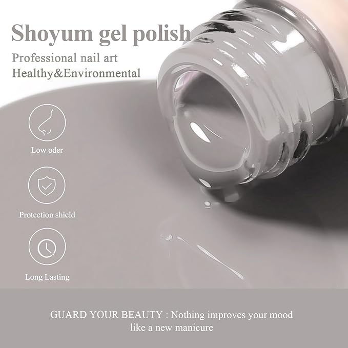 15ML Gel Nail Polish Light Gray Color Gel Polish Soak Off UV LED Manicure Art Salon DIY at Home